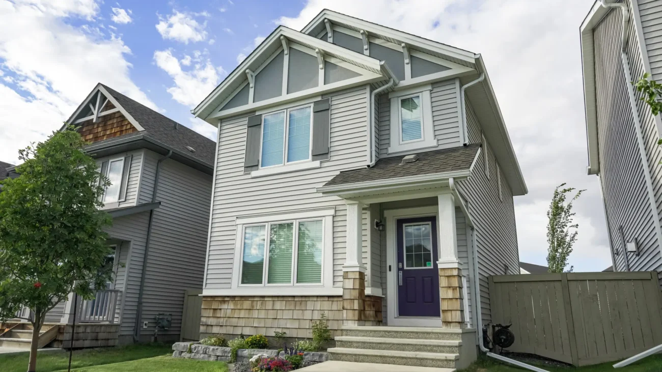 Finished residential roof on an Ontario-style suburban home